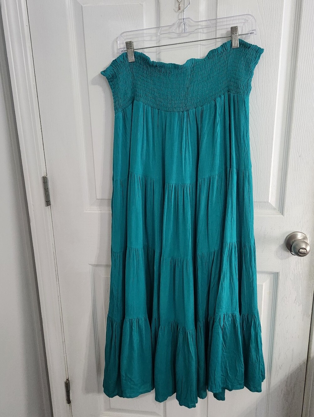 NWT Rhea blue tiered maxi skirt lg/XL boho cottagecore festival Fairycore gypsy - Picture 7 of 8